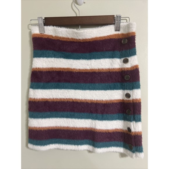 Free People Fig Jam Combo Ciara Fuzzy Sweater Mini Skirt size Medium - Picture 4 of 8